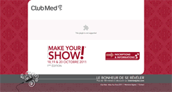 Desktop Screenshot of makeyourshow.clubmed.com