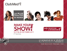 Tablet Screenshot of makeyourshow.clubmed.com